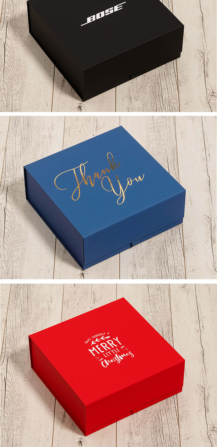Custom Logo luxury White Rigid Cardboard Paper Packaging Magnetic Flap Closure Gift Box