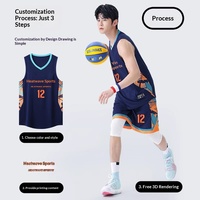 Set Jersey Basket Unisex Dapat Disesuaikan Cepat Kering Tanpa Lengan Bahan Polyester Terylene Semua Musim Seragam Tim Cetak Nama Dewasa