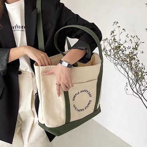 Nouveau design, logo personnalisé, sac messager en toile épaisse réglable, sac à bandoulière en coton, mini sac fourre-tout en toile avec poche - Product Image 2