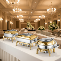 OEM Buffet-Ausstattung, Gewerbliche Speisenwärmegeräte, Edelstahl Elektrischer Buffet-Speisenwärmer und Chafing Dish Set.