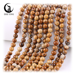 Zhe Ying 6/8/10mm image perles <span class=keywords><strong>de</strong></span> jaspe Bracelet perles <span class=keywords><strong>de</strong></span> pierre naturelle pour la fabrication <span class=keywords><strong>de</strong></span> bijoux perles <span class=keywords><strong>de</strong></span> jaspe <span class=keywords><strong>de</strong></span> paysage naturel - Product Image 1