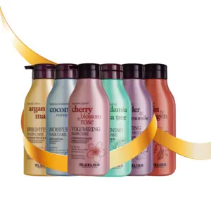 Luxliss Set di Shampoo e balsamo volumizzante Set di Shampoo proteico Anti crespo alle erbe con olio di ciliegia e rosa naturale