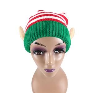 Nouveau Style Noël Oreille <span class=keywords><strong>Pompon</strong></span> Tricoté Chapeau Fil Chapeau Hiver Noël <span class=keywords><strong>Pompon</strong></span> Chapeau pour Hommes Femmes - Product Image 2