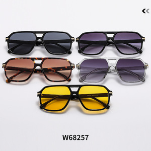 Gafas de Sol Psn Pilot Rectangulares con Montura Completa UV400 Unisex para Exteriores, Gafas de Moda para Adultos - Product Image 5