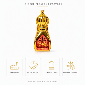 Bouteille de parfum vide en verre carrée de 5 ml pour Oud du Moyen-Orient, personnalisable OEM ODM, en gros, avec applicateur roll-on, applicateur à bâtonnet et vaporisateur. - Product Image 5