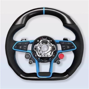Volante Personalizado de Fibra de Carbono y Cuero para <span class=keywords><strong>Audi</strong></span> R8 A3 A4 A5 A6 A7 A8 S3 S4 S5 S6 S7 S8 Q3 Q5 Q7 Q8 - Product Image 2