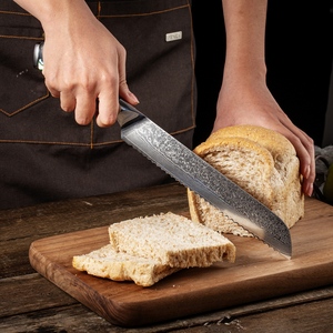 Dao đầu bếp KEENHOPE 9 món 67 lớp Damascus VG10 <span class=keywords><strong>10Cr15CoMoV</strong></span> cán vỏ bào ngư - Chất liệu đá, khắc logo tùy chỉnh - Product Image 4