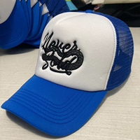Gorra Trucker de Lona de 6 Paneles Personalizada al por Mayor con Bordado 3D en Relieve y Malla Frontal, Gorra Deportiva de Moda con Bordado 3D