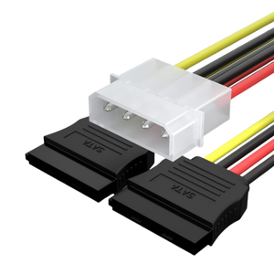 4 pin IDE Molex đến <span class=keywords><strong>2</strong></span> ổ cứng nối tiếp cung cấp điện cáp mở rộng <span class=keywords><strong>ATA</strong></span> SATA Y Splitter Ổ cứng kép Bộ chuyển đổi cáp kết nối - Product Image 5
