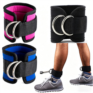 Sangles de cheville personnalisables avec logo, élastiques, respirantes et réglables pour la musculation sur machines à câble et tubes - Product Image 3
