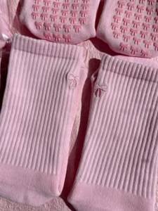 Cute Embroidery Pilates <strong>Socks</strong> Bow Grip <strong>Socks</strong> Pilates <strong>Socks</strong> Custom - Product Image 4