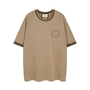 T-shirt décontracté à manches courtes et col rond en coton 100% personnalisé avec logo vintage kaki Gu <span class=keywords><strong>Cci</strong></span> pour hommes - Product Image 1