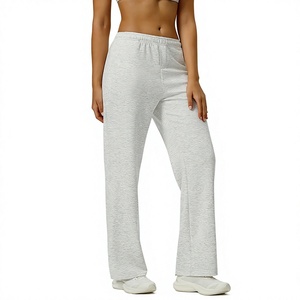 <span class=keywords><strong>Pantaloni</strong></span> Sportivi da <span class=keywords><strong>Donna</strong></span> Stile Europeo e Americano, Grigio, Casual, in Misto Cotone, Asciugatura Rapida, Gamba Larga, per Sport, Yoga e Jogging - Product Image 1