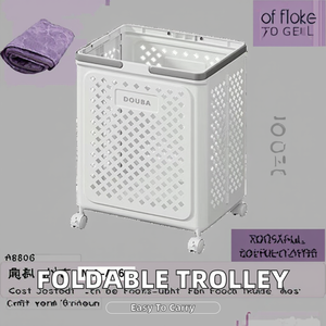 <span class=keywords><strong>Chariot</strong></span> pliable en plastique <span class=keywords><strong>de</strong></span> grande capacité au design moderne pour la maison, la salle <span class=keywords><strong>de</strong></span> bain, panier à linge sale avec un grand espace <span class=keywords><strong>de</strong></span> rangement pliable - Product Image 2