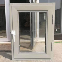 Fenêtre à battant en PVC blanc, double vitrage extérieur, en acier et plastique, pour entrée de villa, fabriquée par le fabricant
