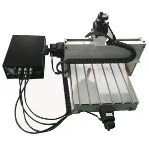 Mesin router cnc 3040 mesin pengukir dengan 4th Axis Rotary Head 220V atau 110V untuk Bakelite Pet Tag plastik dan medali