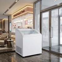 Congélateur horizontal pour crème glacée X-MING Commercial CE ETL CB, vitrine de présentation, verre trempé, congélateur commercial pour crème glacée