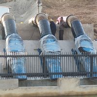 Pompe de déshydratation haute performance à haut débit, pompe verticale à flux axial robuste pour le refroidissement des centrales électriques, modèle QZB350 haute pression
