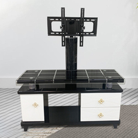 Nouvelle table TV en verre trempé, meuble TV simple et élégant avec tiroir