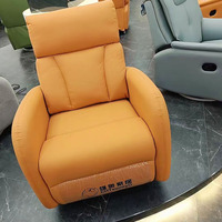 Fauteuil inclinable en cuir design moderne, vente en gros directe d'usine, un siège, orange, canapé inclinable individuel