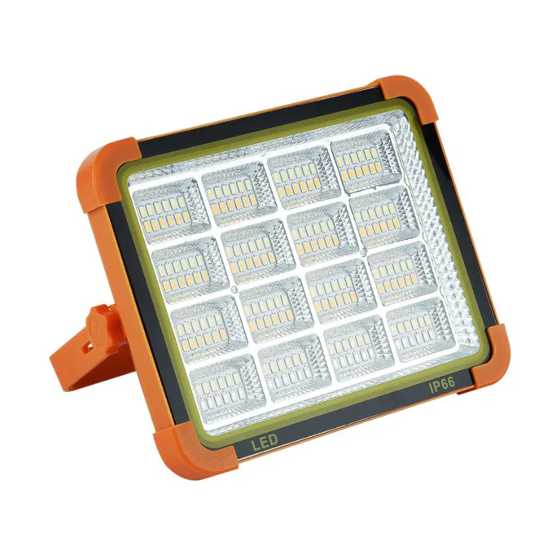 Luz de emergencia Solar portátil, luz de trabajo con Base magnética impermeable, 4 modos de iluminación, 192 LED, carga USB
