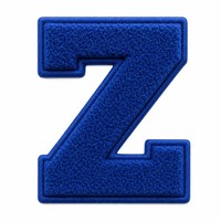 Patch brodé thermocollant en chenille personnalisé lettre Z pour pull style universitaire ; patch lettre Z pour pull varsity
