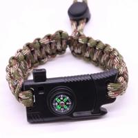 Bracelet tactique multifonctionnel Baiyuheng, bracelet d'urgence tactique, kit d'équipement d'urgence