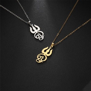 Collar <span class=keywords><strong>de</strong></span> cadena larga <span class=keywords><strong>de</strong></span> bambú con colgante <span class=keywords><strong>de</strong></span> <span class=keywords><strong>tridente</strong></span> <span class=keywords><strong>de</strong></span> <span class=keywords><strong>Neptuno</strong></span> chapado en oro <span class=keywords><strong>de</strong></span> acero inoxidable para hombre, estilo hip hop, regalo, modelo 3009 - Product Image 1