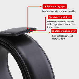 卸売プレミアムオールマッチ牛革ベルト メンズ 本革オートマチックラチェットベルト カジュアルビジネススタイル - Product Image 3