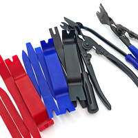 Kit de 3 outils de démontage pour réparation automobile et garnitures de voiture, comprenant des pinces pour phares et garnitures, et un extracteur de clous et de fixations