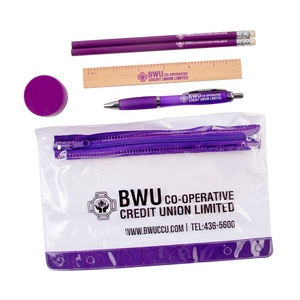 5 Pieces PVC Pencil Case School Stationery Set for Students