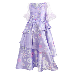 Vestido de princesa Isabella, vestido de baile floral morado, disfraz para niños y adultos, vestido de actuación de cosplay para mujer - Product Image 2