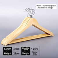 Ensemble de supports en bois pour vestes et vêtements, personnalisation avec Logo à impression personnalisée, bon marché, cintres