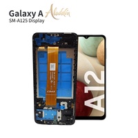 Téléphones mobiles LCD d'origine pour Samsung A125 A12 Pièces détachées LCD avec cadres d'assemblage de remplacement avec LCD Service Pack