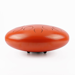 Tambour à langue en acier orange de 14 pouces, 15 notes, clé de Ré, en acier au carbone, type Handpan, qualité supérieure, avec personnalisation OEM (couleur, taille et impression de logo) - Product Image 2