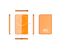 Batterie externe magnétique sans fil à charge rapide en alliage d'aluminium ultra-mince avec affichage lumineux, 15W 20W 5000mAh, pour téléphone et écouteurs