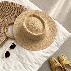 <span class=keywords><strong>Sombrero</strong></span> de paja de rafia auténtica <span class=keywords><strong>Homburg</strong></span>, <span class=keywords><strong>sombrero</strong></span> promocional unisex para pesca al aire libre, informal, nueva colección - Product Image 5