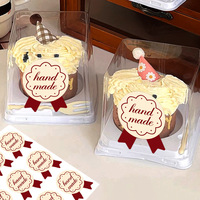 Auf Lager Großhandel Medaillenförmige Beschichtete Papieretiketten Farbig Bedruckte Anpassbare Backaufkleber Handgemachte Kuchen-Dessert-Verpackungsetiketten
