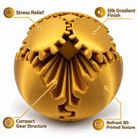 Interactive Fidget Ball Multicolor Rotating Gear Mechanism Colorful Plastic Spinning Fidget Ball Portable Desk Accessory