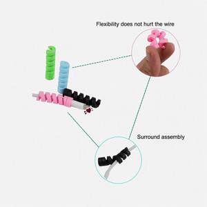 Multi Color Silicone Spiral Cable <b>Protector</b> USB Charging Cord Organizer Anti Break Flexible Sleeve <b>Phone</b> Accessories Customized - Product Image 4