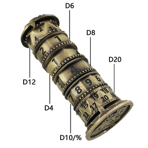 Jouet de <span class=keywords><strong>jeu</strong></span> anti-stress unique de haute qualité Feeron, dés rotatifs multi-faces 7-en-1 en alliage de zinc, pour D&D, COC, RPG, Monkey <span class=keywords><strong>King</strong></span> - Product Image 5