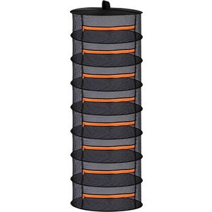 Good Quality 4 Layer Foldable Waterproof Black Nylon Mesh <b>Drying</b> Net Herb <b>Drying</b> <b>Rack</b> Hanging Garden Plant Dry Net with Zippers - Product Image 1
