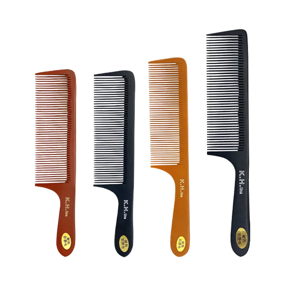 Flat Top Clipper Combs Friseur-Misch kamm Umwelt freundliche Haar bürste mit Namen Flexibler Kunststoff-Seiten kamm für Haare