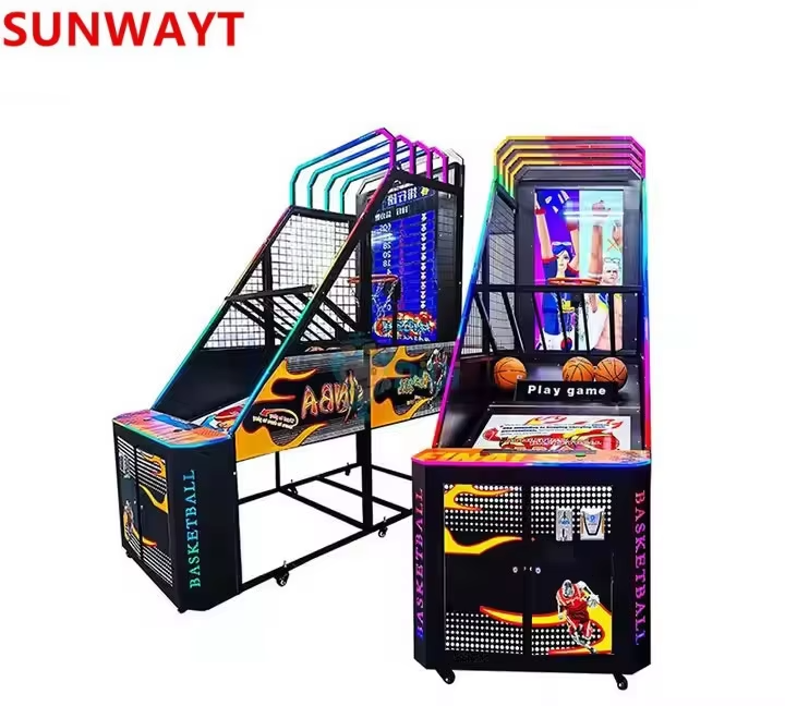 Children Shooting Basketball Machine With LCD Screen Coin Operated New Amusement Equipment Electronic Basketball Scoring Machine