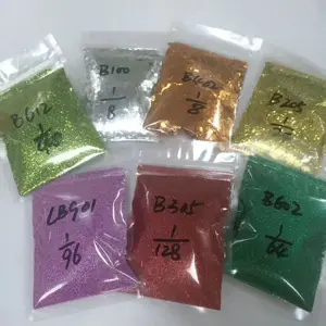 Sampel gratis grosir bubuk Glitter campur massal kelap-kelip holografik mudah terurai untuk kuku atau kerajinan lainnya