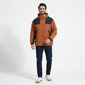 Vestes coupe-vent décontractées à capuche en coton 100% à la mode, col montant, qualité supérieure, faible MOQ - Product Image 1
