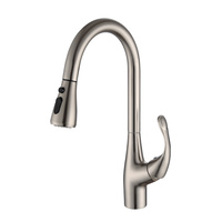 Robinet de cuisine monotrou extractible pour évier, mitigeur moderne et contemporain en céramique, eau chaude et froide, 1 pièce
