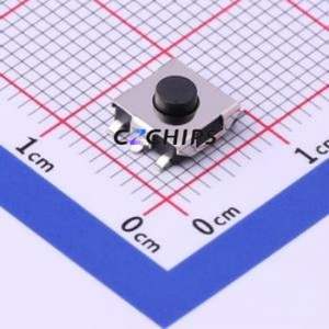 UK-B0230-G3.1-B-250 Tactile Switch SMD-4P,6.2x6.2mm Switch Single Pole Single Throw Round Button 2.5N Vertical Mount - Product Image 1