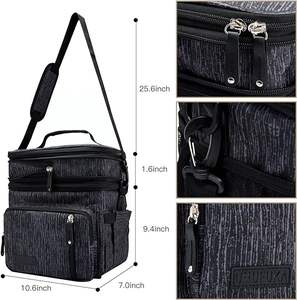 Échantillon gratuit, glacière isotherme personnalisée de 30 L, sac isotherme pour le transport de nourriture, de courses et de grillades, grand sac isotherme pour les pique-niques - Product Image 5