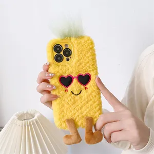 Sunglasses pineapple for iPhone 15 14 12 13promax phone case Cover 11 78plus protective cover cheap wholesale